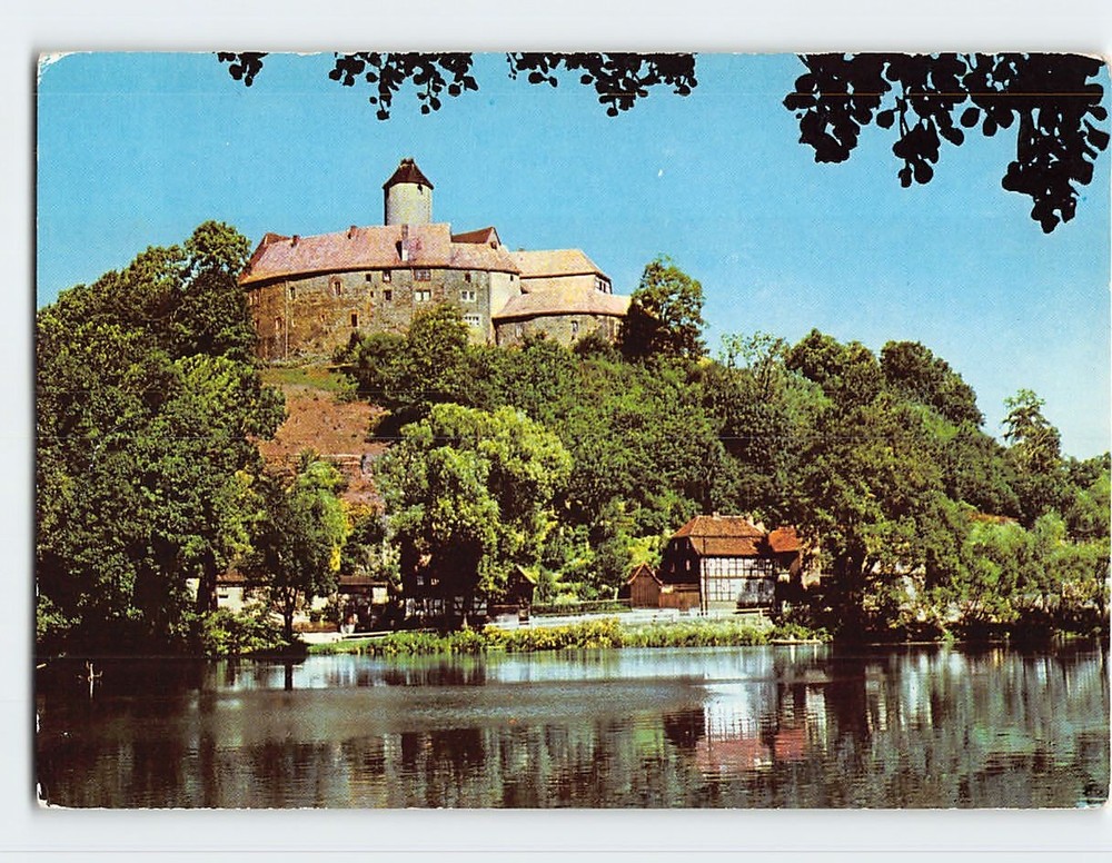 Postcard Schönfels Castle Lichtentanne Saxony Germany