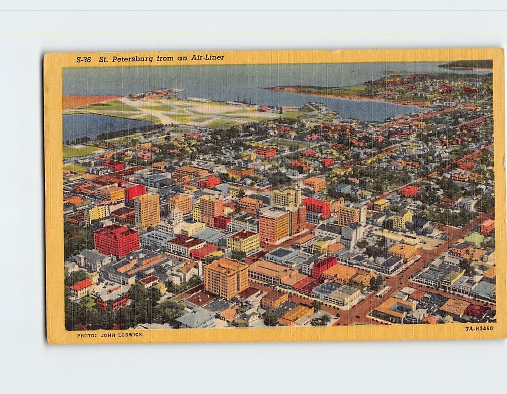 Postcard Aerial View St. Petersburg Florida USA