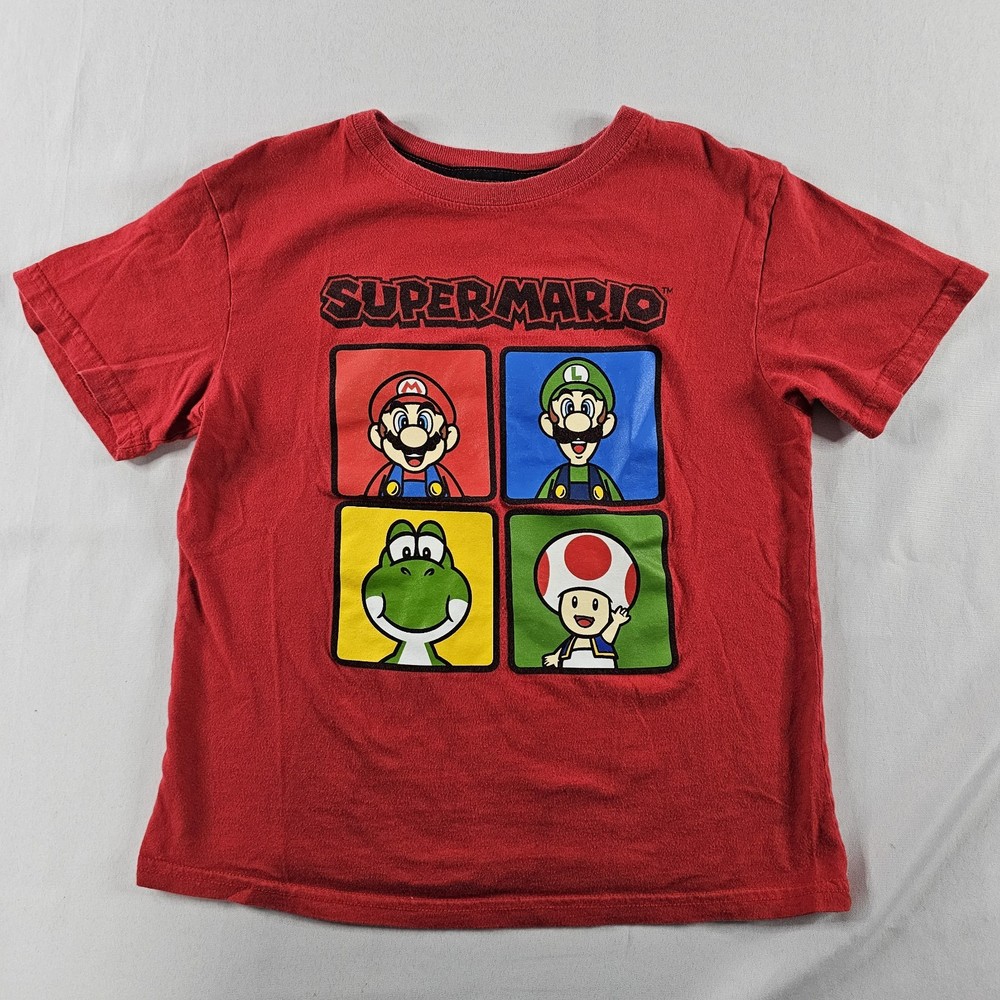 Nintendo Super Mario Bros Short Sleeve T-shirt Youth Size Small Red Please Read⬇