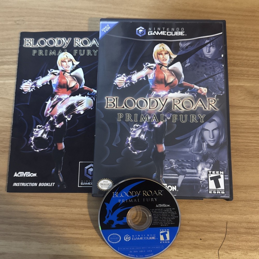 Bloody Roar Primal Fury Nintendo GameCube Complete CIB with Reg Card Mint Disc