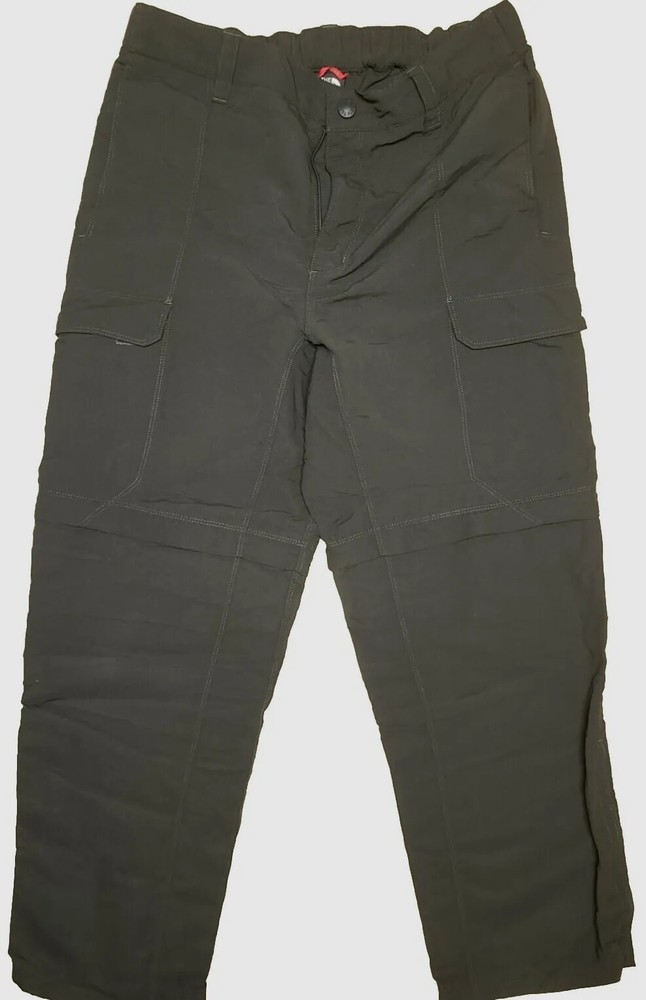 North Face Mens Gray Convertible Hiking Pants Medium Outdoor Trek Shorts