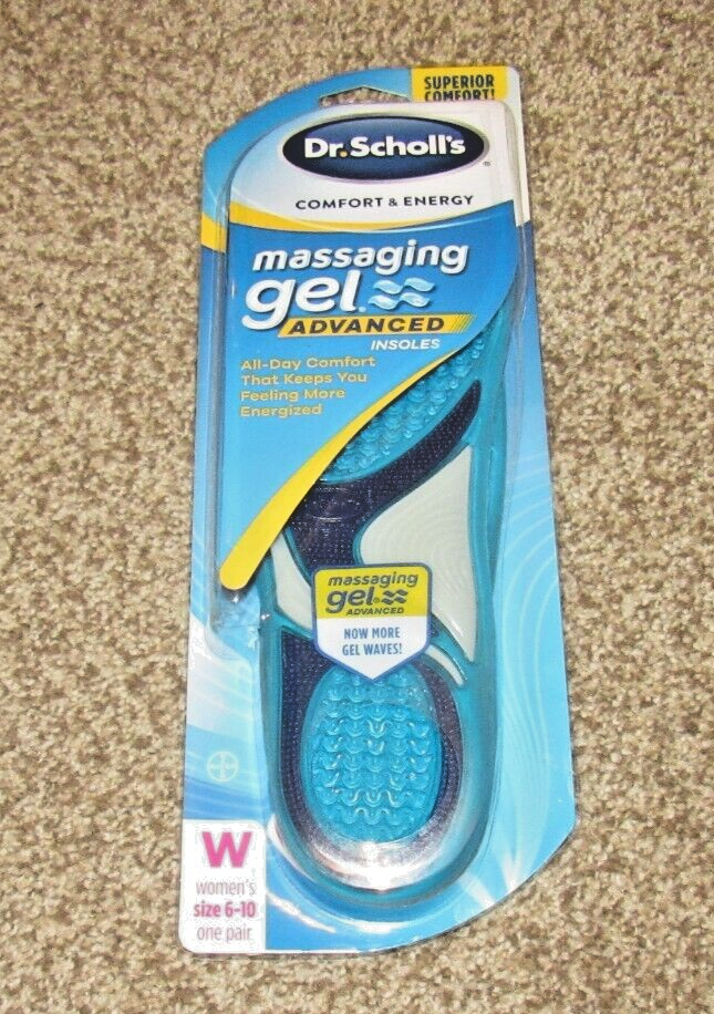 Dr. Scholl's Massaging Gel Advanced Insoles Inserts, Women's 6-10 Comfort Energy