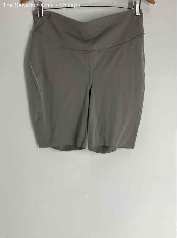 Lululemon Womens Gray Elastic Waist Stretch Activewear Biker Shorts Size 12