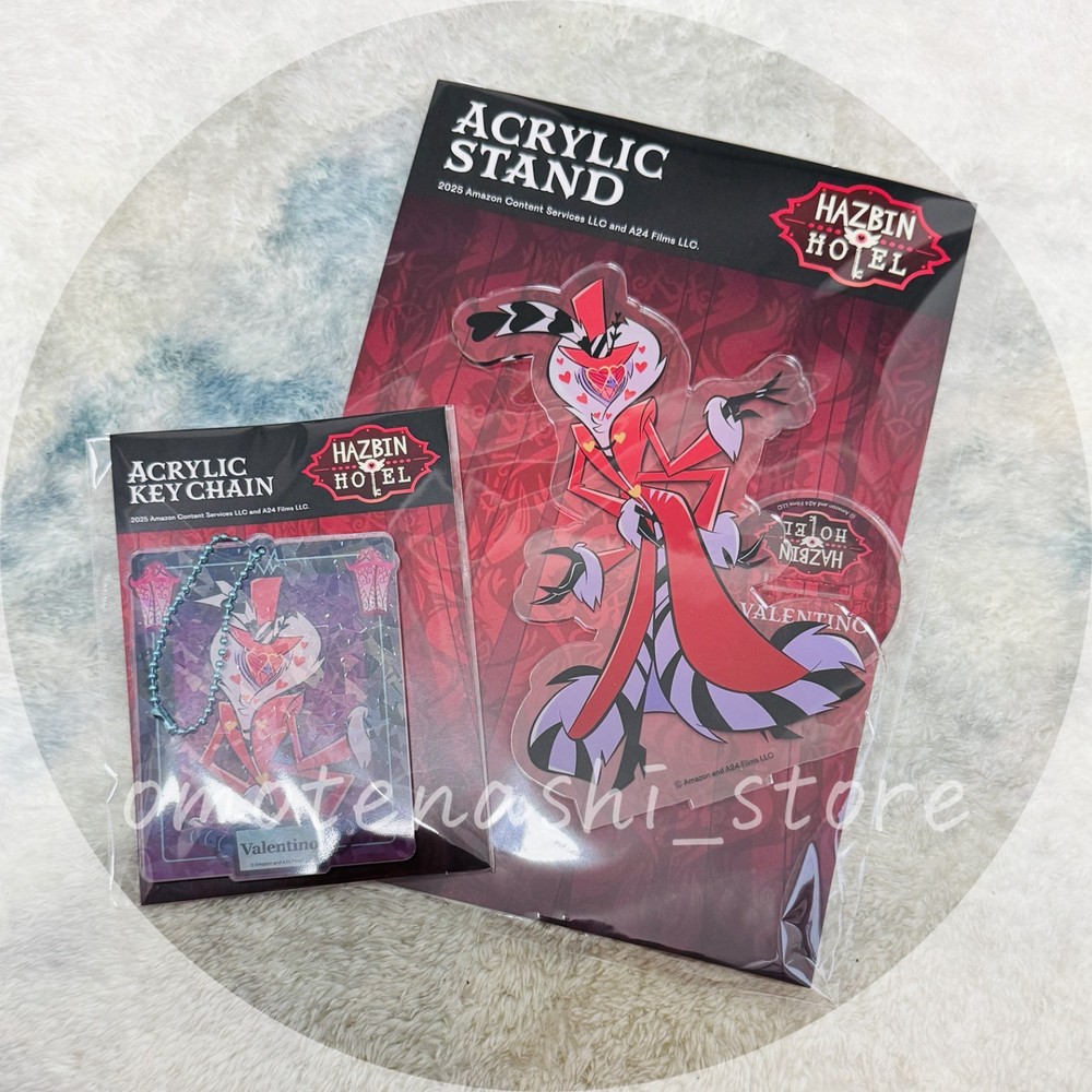 Hazbin Hotel Valentino Acrylic Stand Figure Keychain 2025 POP UP Store Set of 2
