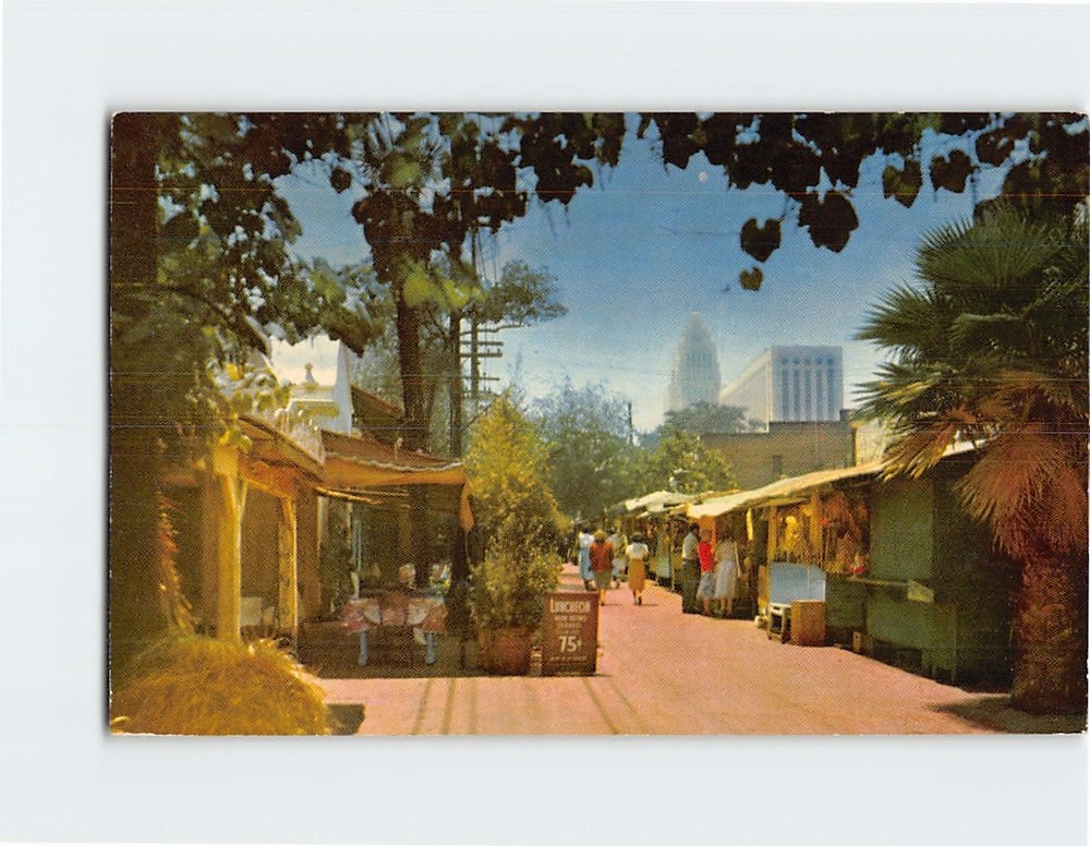 Postcard Olvera Street Los Angeles California USA