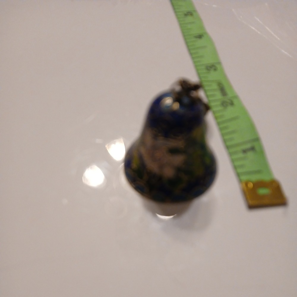 Cloisonne Enamel Bell Blue  keychain