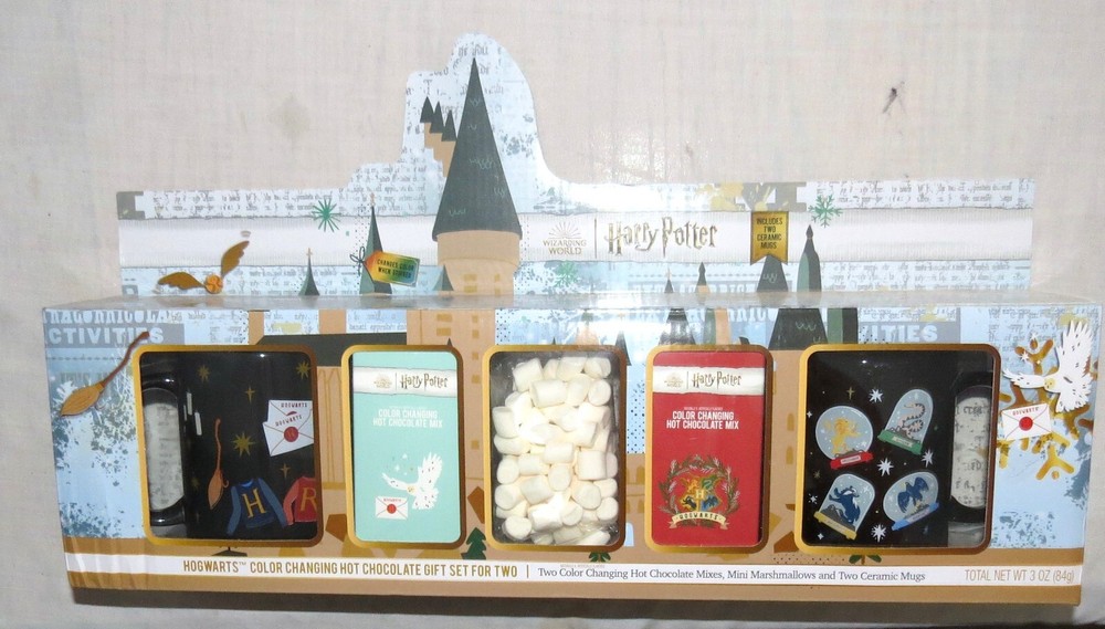 Harry Potter Hogwarts Color-Changing Hot Chocolate Gift Set for 2 - New