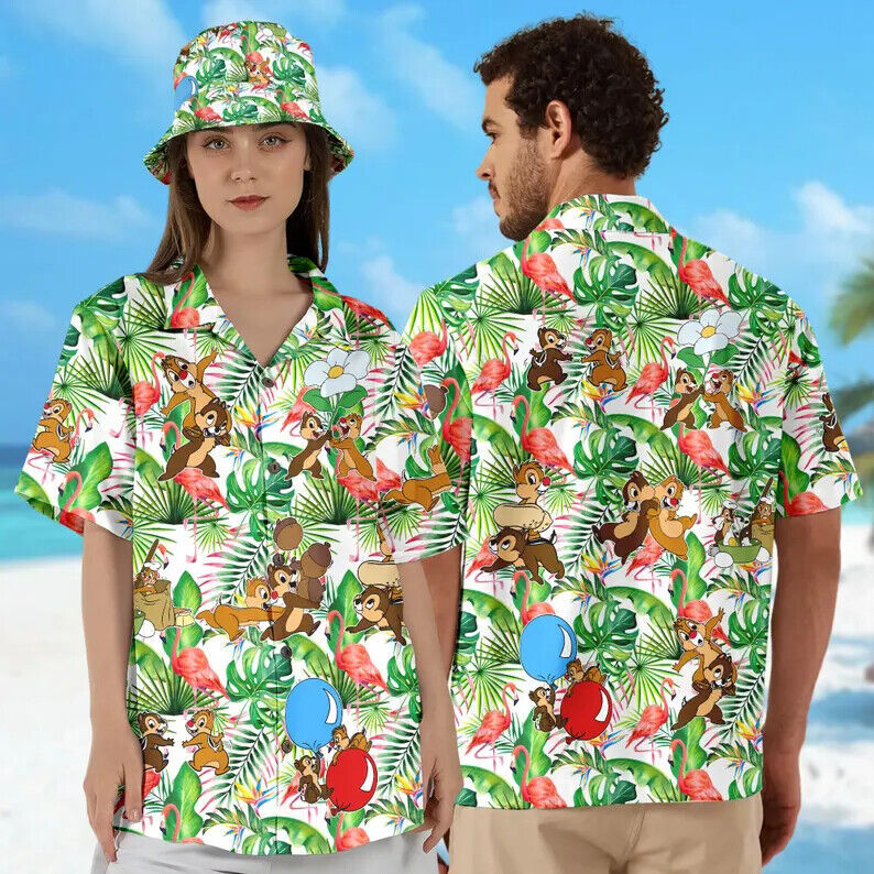 Chip and Dale Jungle Vibes 3D Hawaiian Shirt Mother’s Day Gift