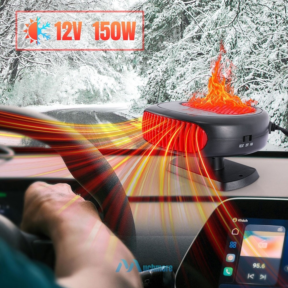 12V 150W Car Heater Two Gear Windscreen Defogger Defroster Demister Air Purifier