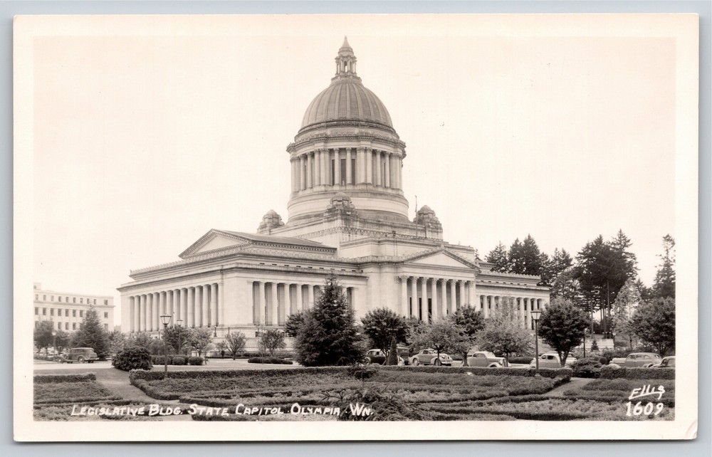 RPPC~Legislative Building State Capitol Olympia Washington~Real Photo Postcard
