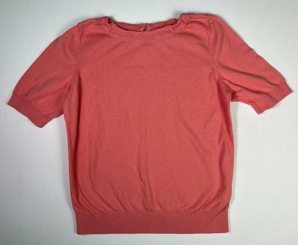 Talbots Women’s Medium Petite MP Top Pink Short Sleeve