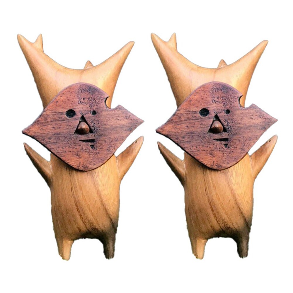2PCS Wood Statue Decoration Resin Handwork Statue Game Lovers,  B S1T9