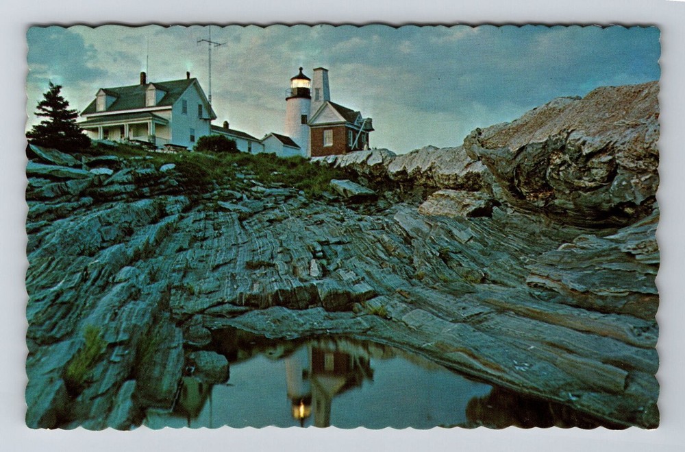 Pemaquid ME-Maine, Pemaquid Lighthouse, Vintage Postcard