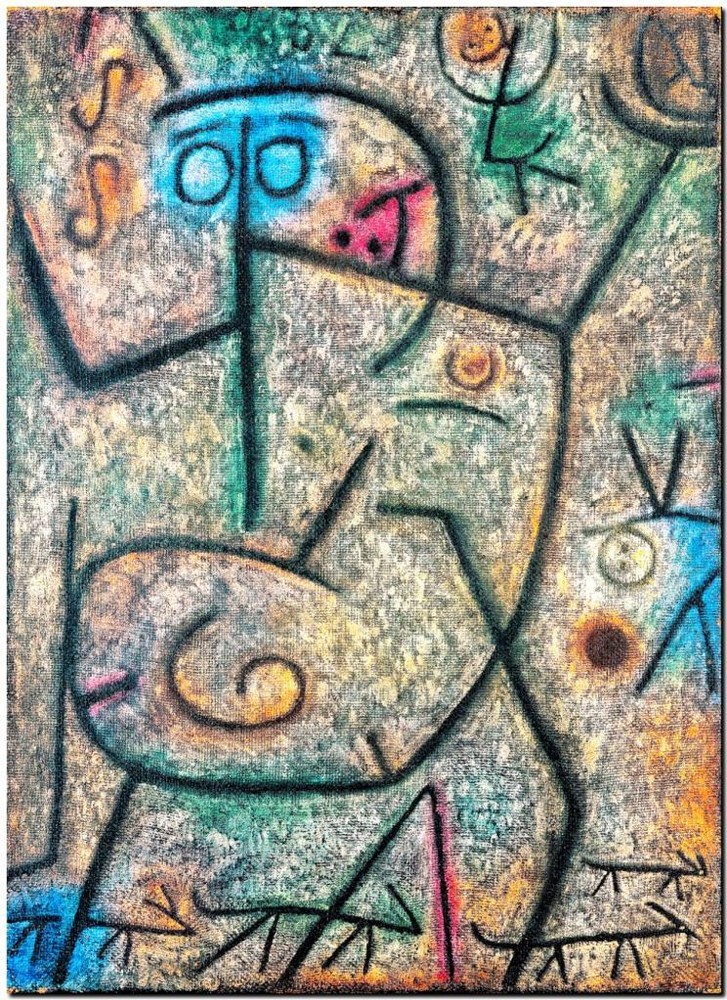 PAUL KLEE ABSTRACT ART ~ Rumors ~ *FRAMED* CANVAS PRINT Poster ~ 16