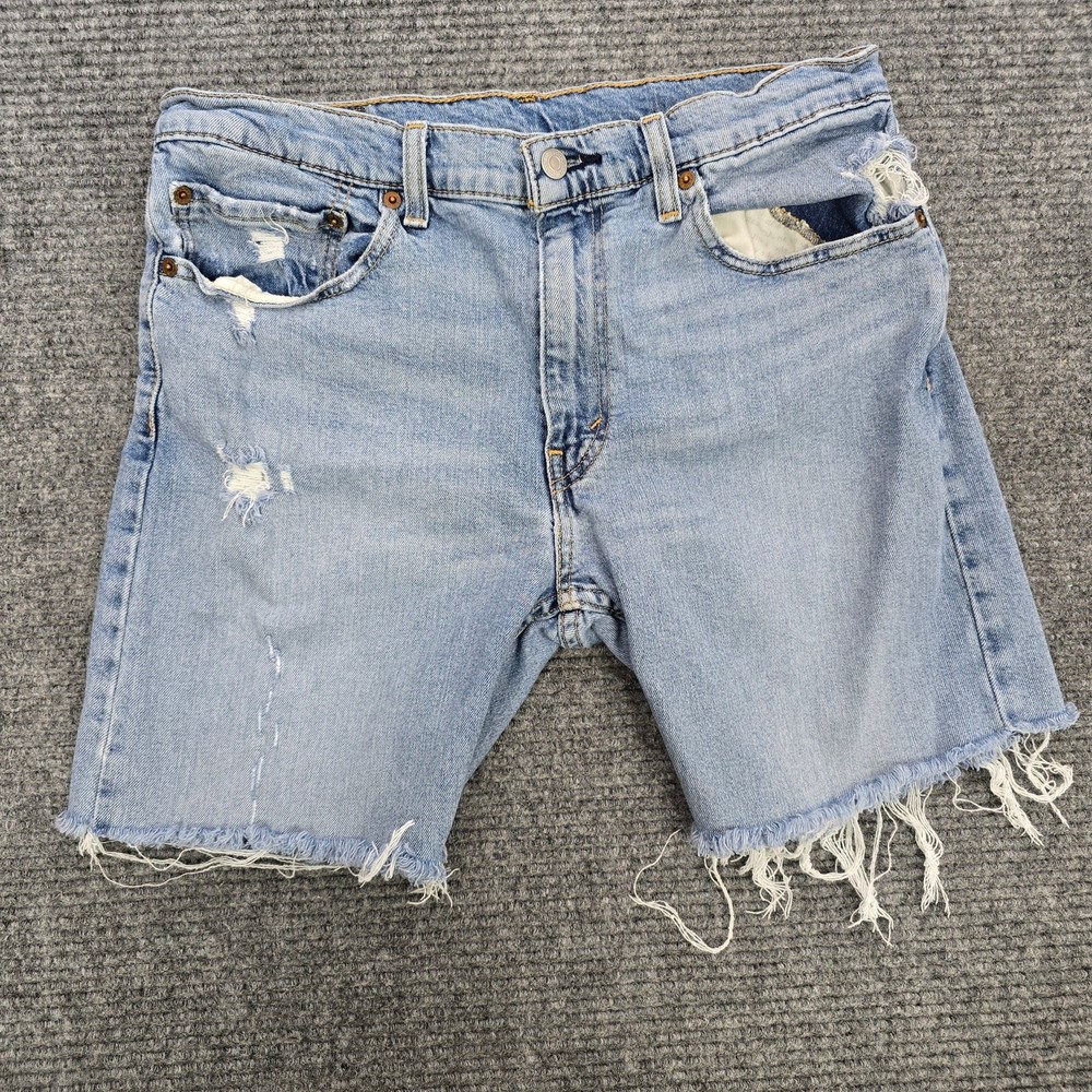 Levi’s 511 Cutoff Shorts Men’s 32x30 Light Wash Distressed Raw Hem