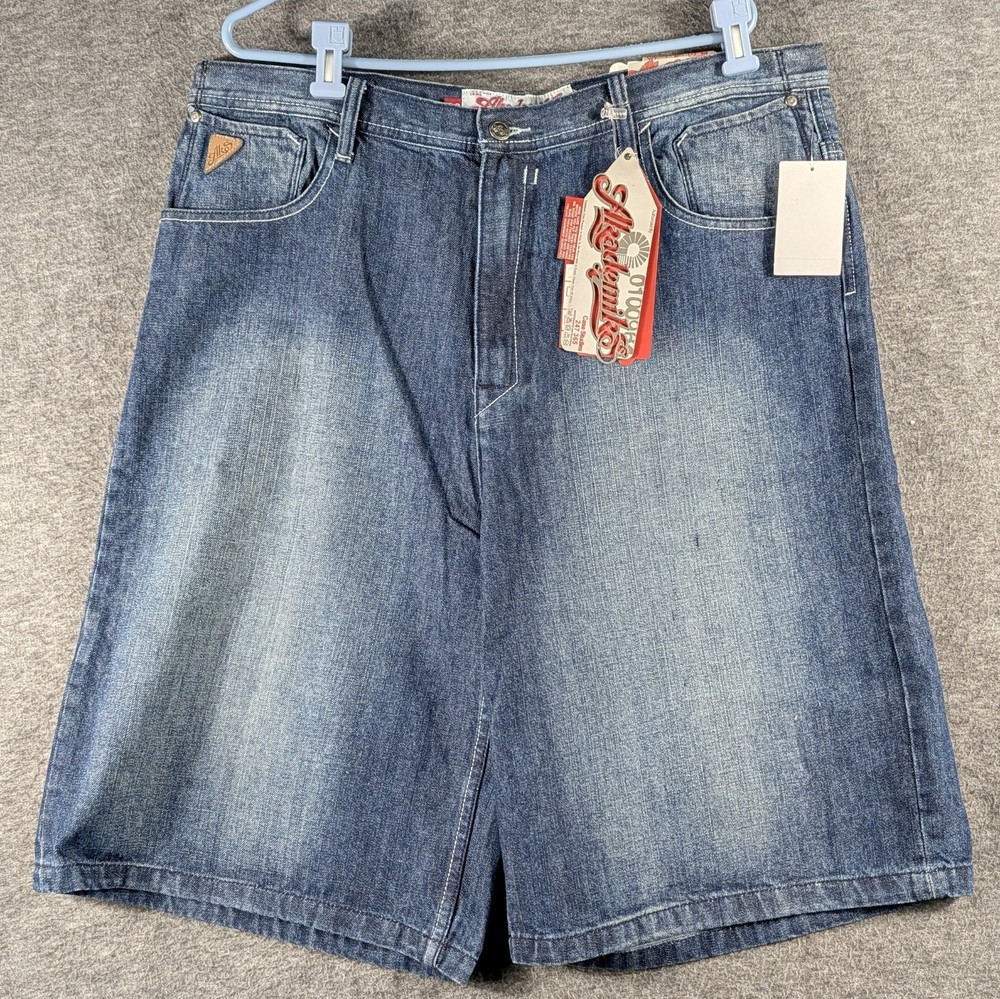 Y2K Vintage Akademiks Men's Denim Shorts 39x11 Urban Baggy Hip Hop Skater
