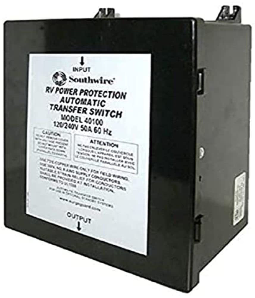 Technology Research (40100 50 Amp Surge Guard Automatic Transfer Switch,Black