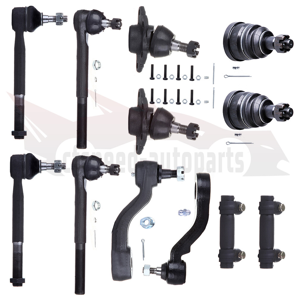 12pcs Front Ball Joint Idler Pitman Arm Tie Rod For 93-2000 Chevrolet GMC C3500
