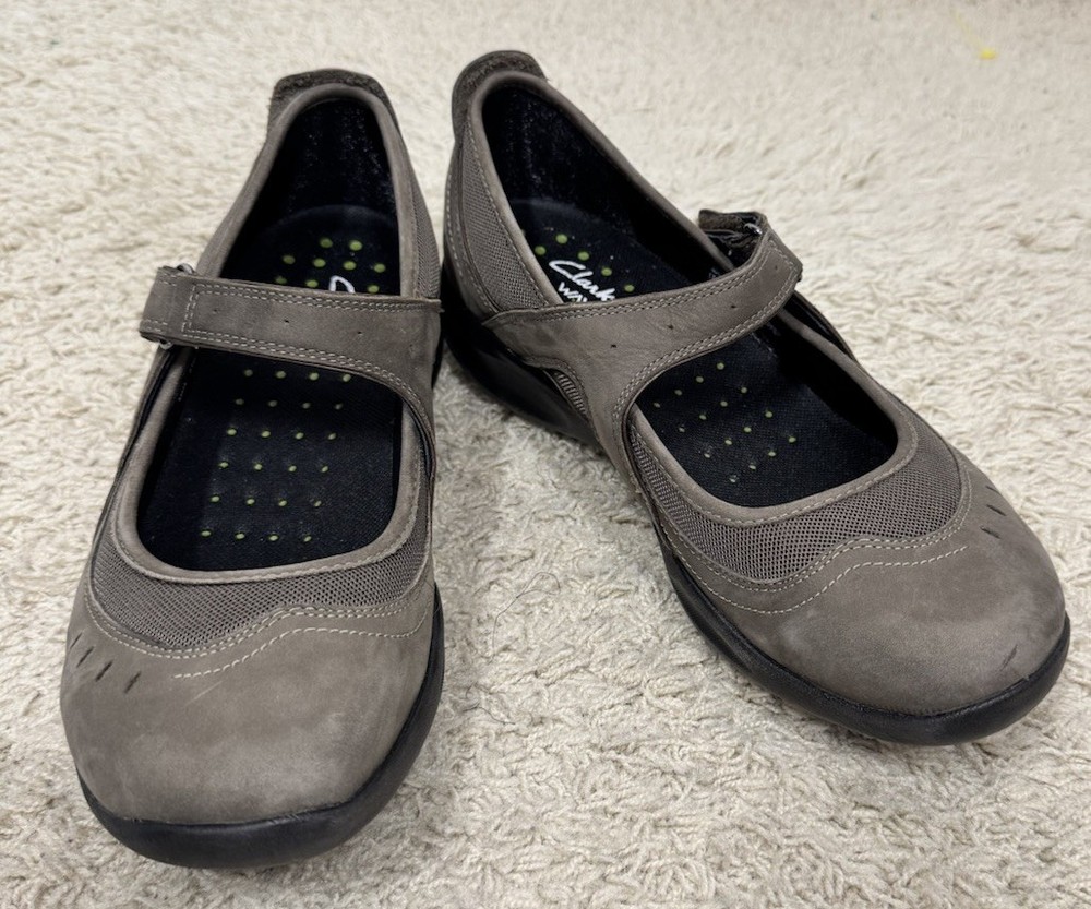 Clarks Wave Cruise Mary Jane Rugged Outdoor Comfort Shoes Womens 8.5M Gray Hike