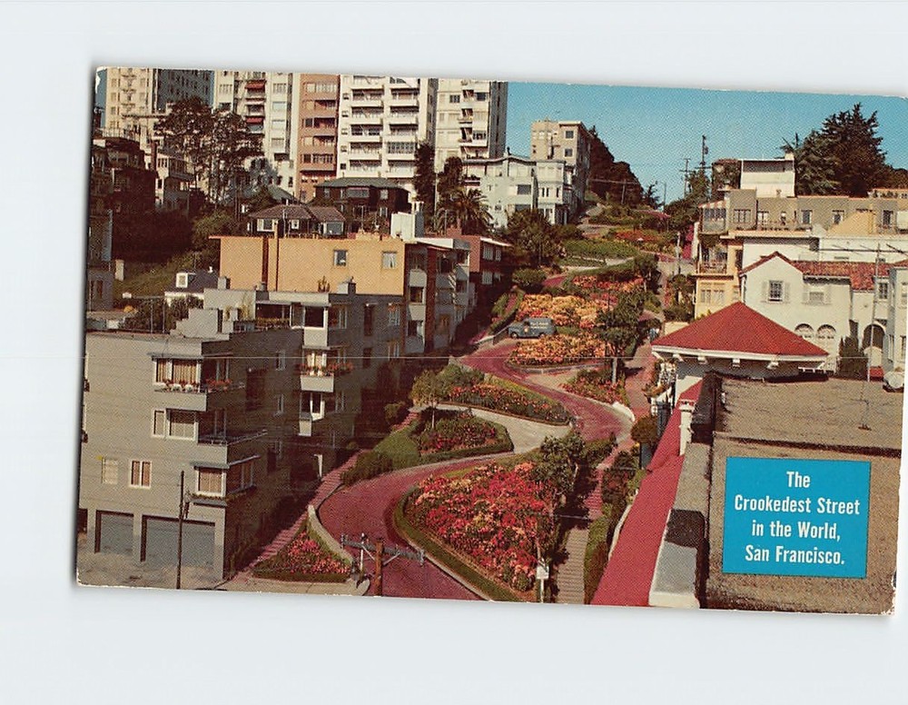 Postcard The Crookedest Street in the World San Francisco California USA