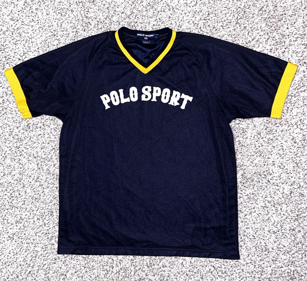 Vintage Ralph Lauren Polo Sport Embroidered Logo Men's Jersey Size Large