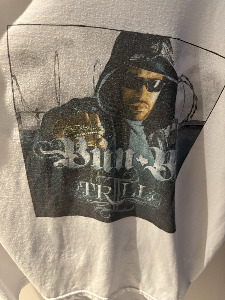 Vintage 2005 Bun B Rap-A-Lot Trill Album Promo Tee White XL Rare Pimp C FUBU