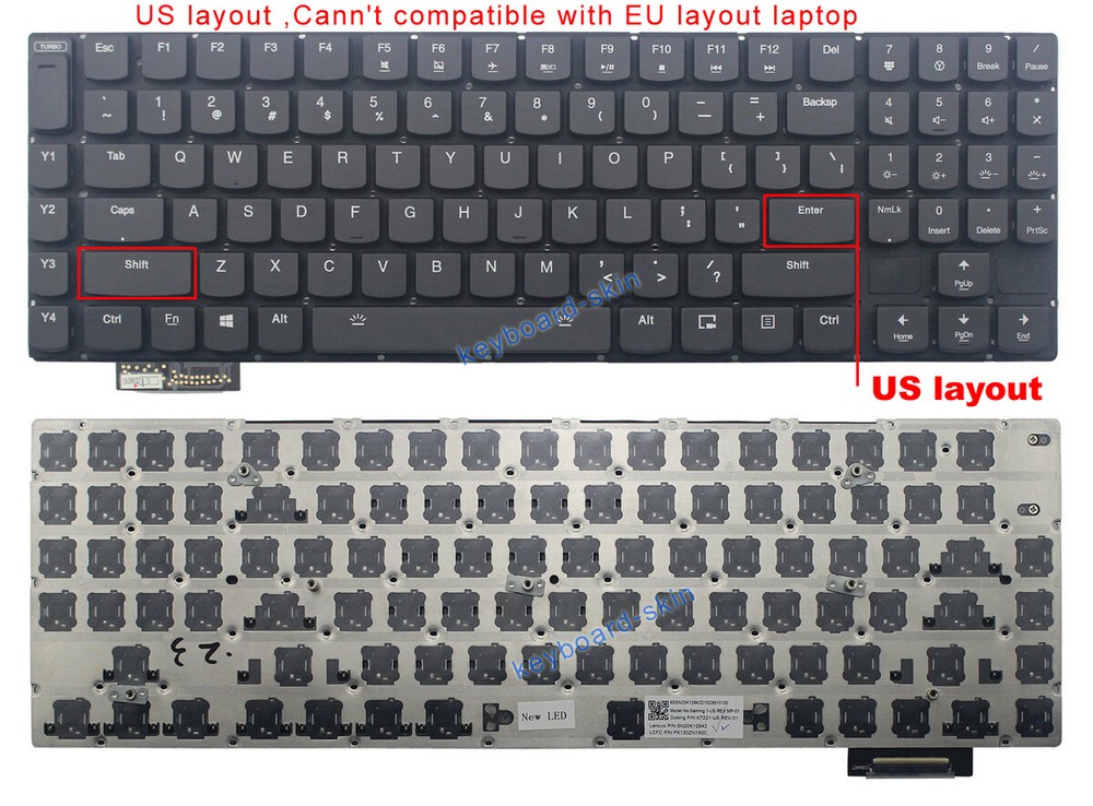 New US Keyboard for Lenovo Gaming Y900 Y900-17ISK Y910-17ISK Y920-17IK Backlit