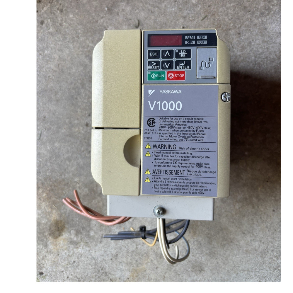 Yaskawa V1000 CIMR-VU2A0010FAA IP20 200-240V 1-Phase 1.5KW 2HP Drive