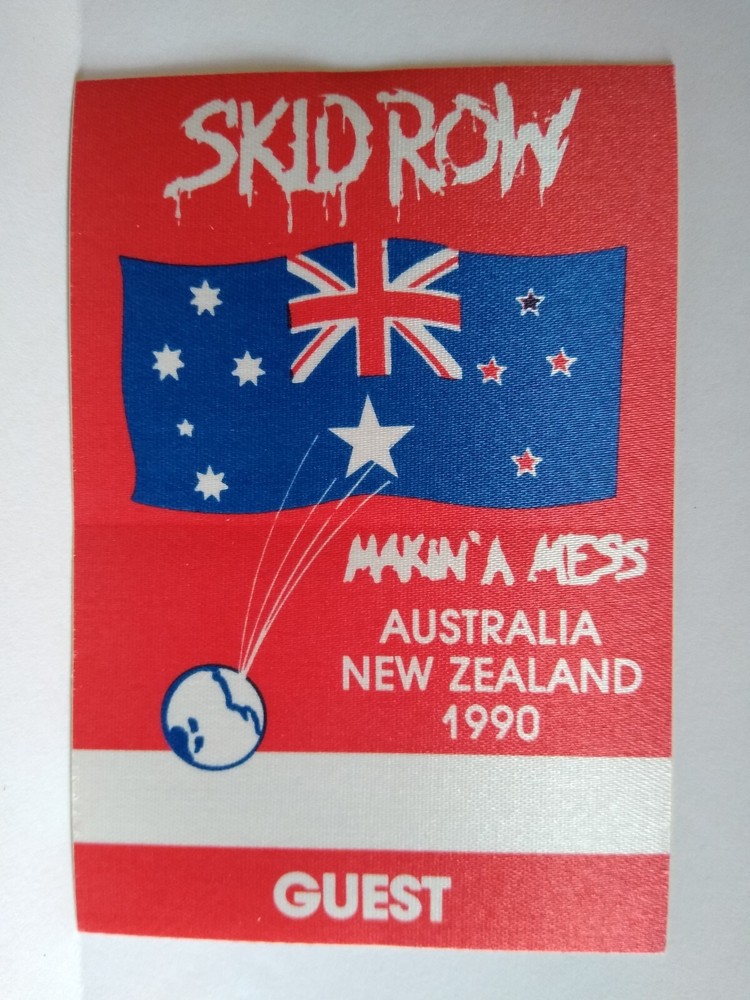 Skid Row Backstage Pass 1990 Makin A Mess Tour Vintage Heavy Metal Hard Rock