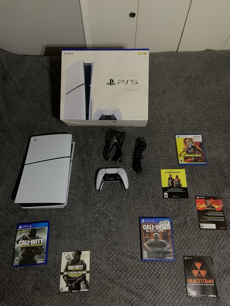 PS5 Slim Disc + Games Bundle: BO3, Cyberpunk Ultimate, Infinite Warfare