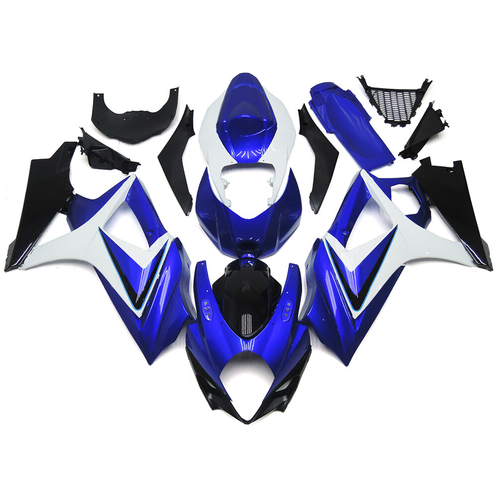 Injection Fairing Kit for Suzuki GSXR1000 K7 2007 2008 07 08 Blue White Bodywork