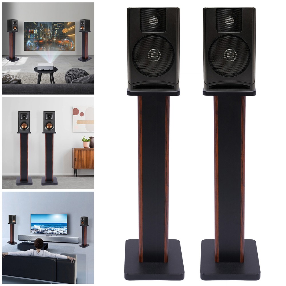 Bookshelf Speaker Stands Surround Sound Home Theater for Home, Bistro, Library