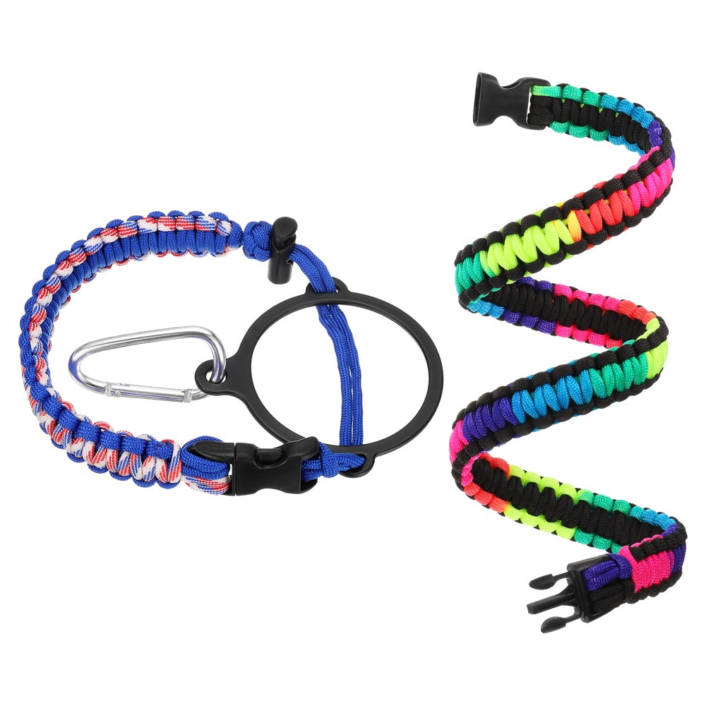 Paracord Handle, Water Bottle Handle Strap, Red/White/Blue