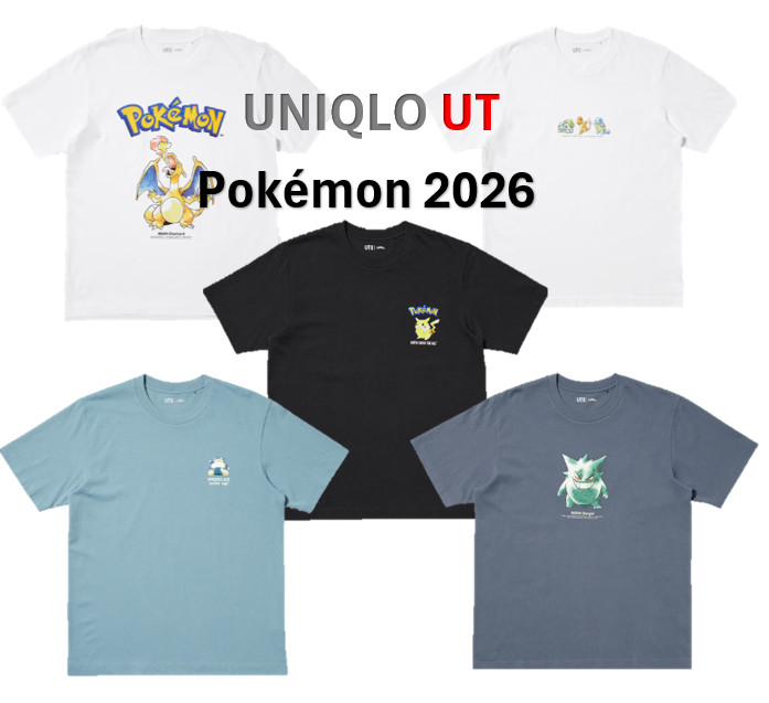 【Buy 2, get 5%】UNIQLO × Pokemon UT Graphic T-Shirt – Japan Exclusive five types