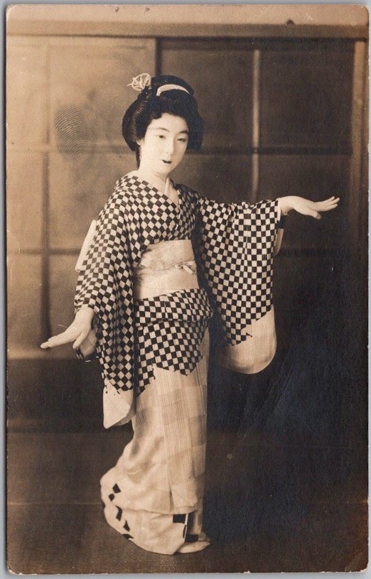 Vintage 1920s JAPAN Real Photo RPPC Postcard 