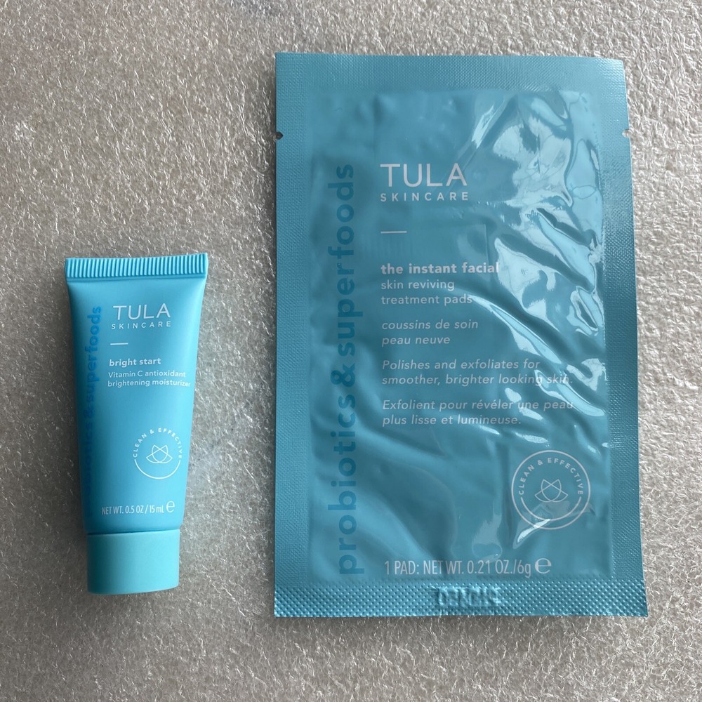 Tula Bright Start Vitamin C Antioxidant Brightening Moisturizer W/ Facial Pad