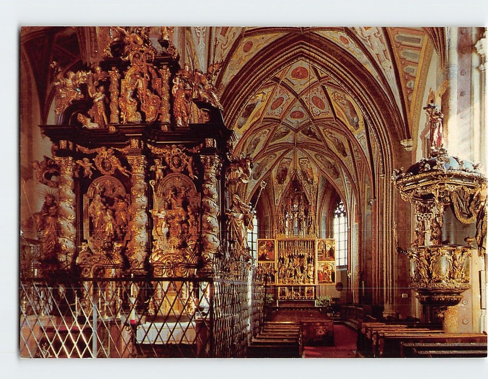 Postcard Interior Pilgrimage Church Of St Wolfgang In Salzkammergut Austria