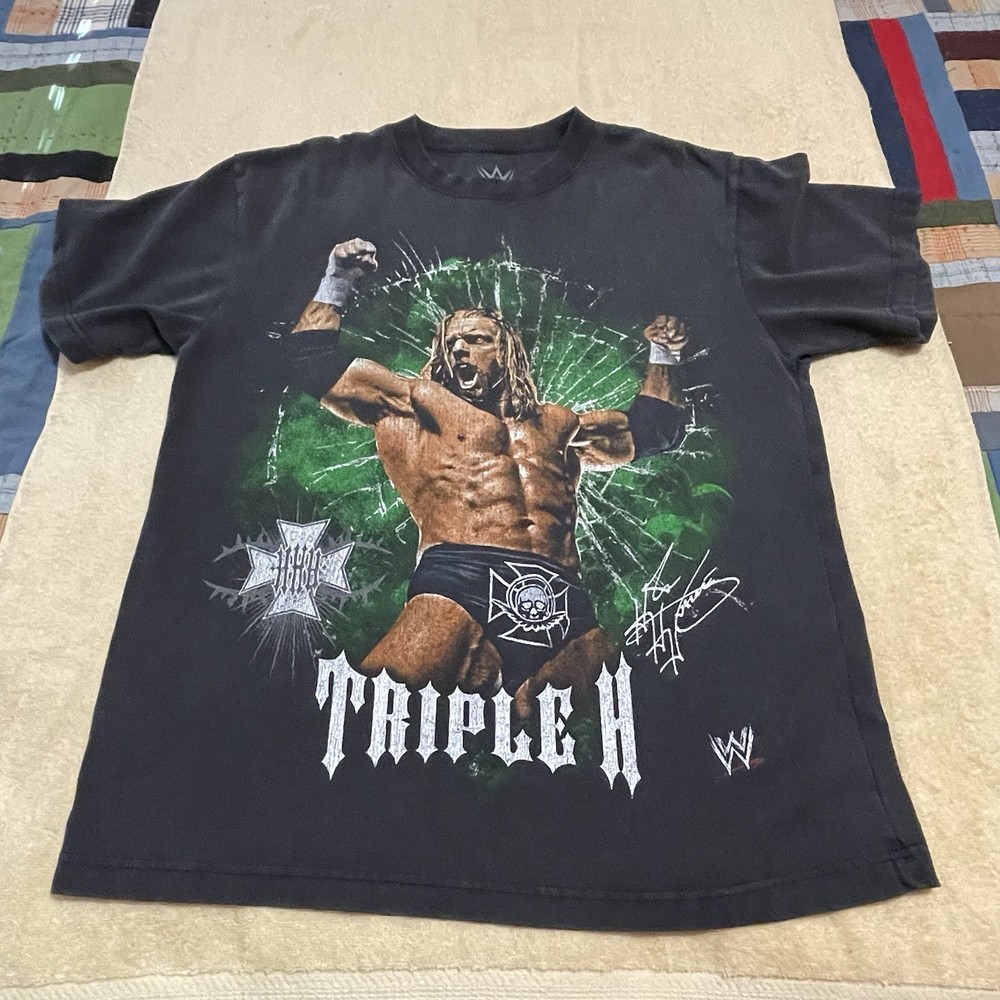 Vintage TRIPLE H WWE WRESTLING Shirt Cool Tee DX