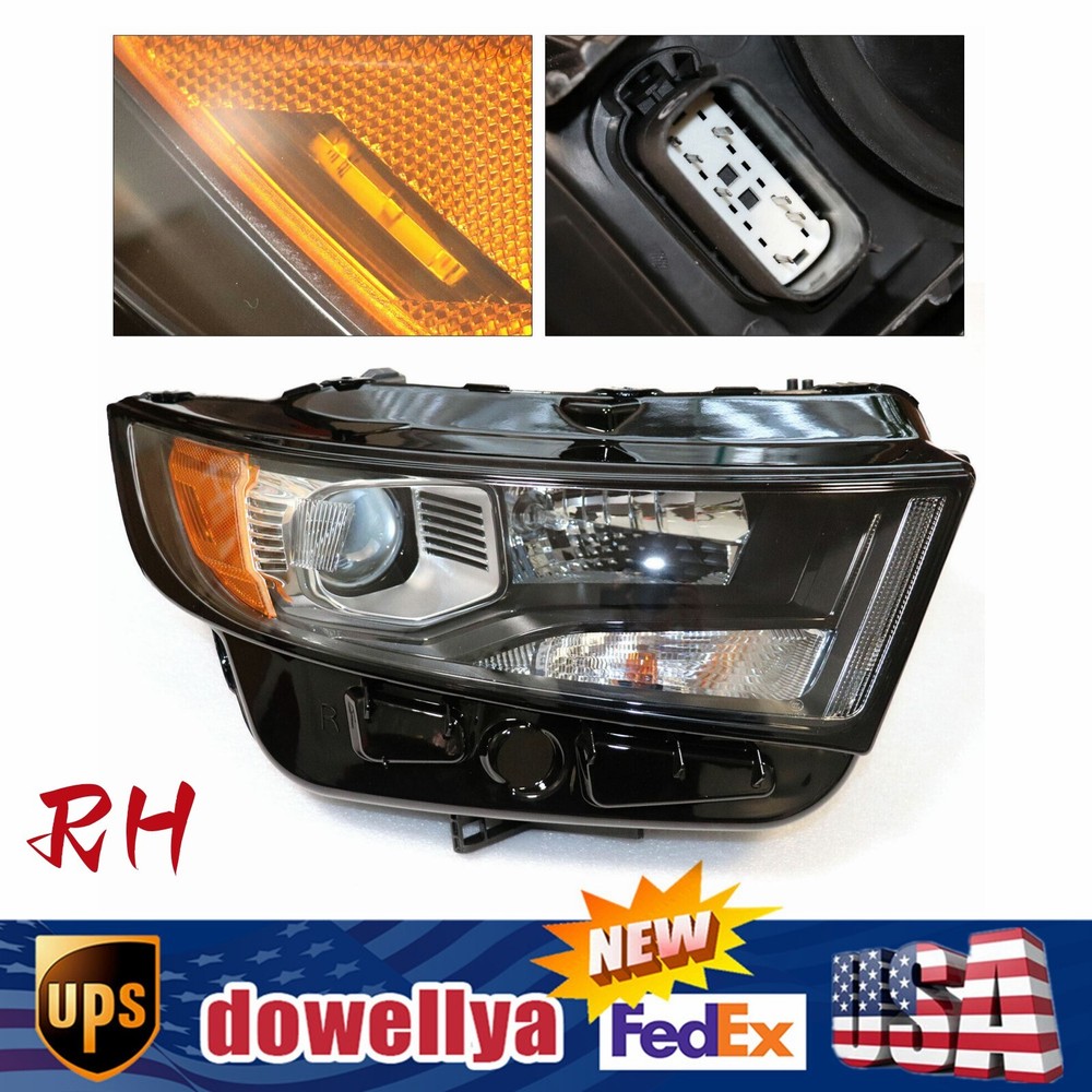 RH Headlight For Ford Edge SE/SEL/Titanium 2015-2018 Front Haedlamp Right Side