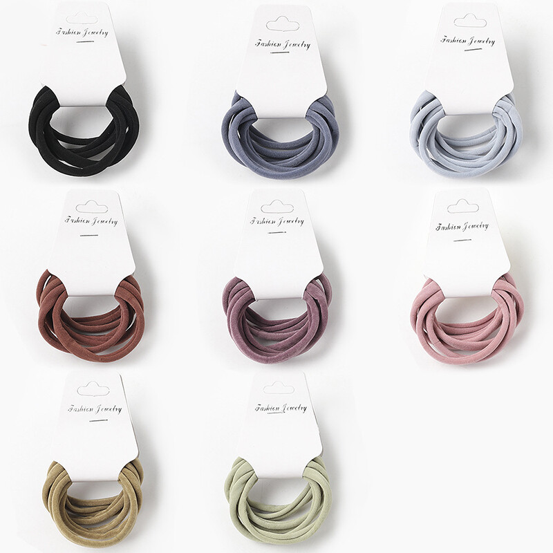 6Pcs/set Rubber Bands Scrunchy Elastic Hair Bands Hair Ties Ponytail Hair Ring~