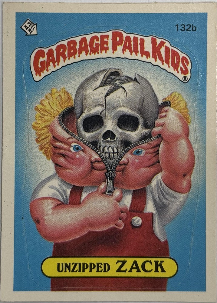 1986 Topps Garbage Pail Kids Series 4 #132b Unzipped Zack