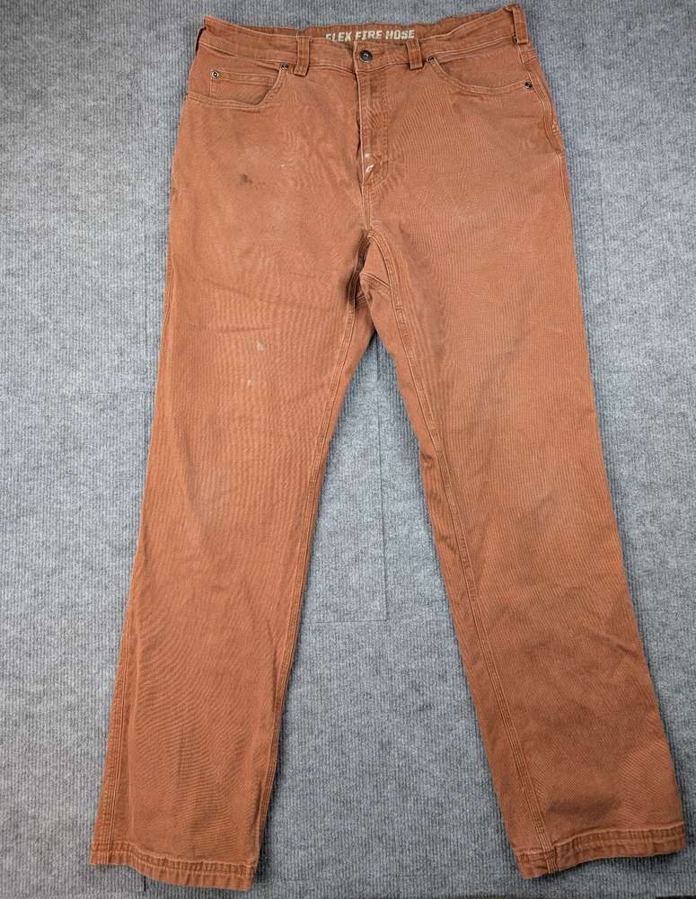 Duluth Trading Co Flex Fire Hose Pant Men 36x34 Work Wear Utility Outdoor Canvas