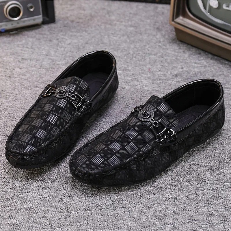 Men's Slip On Leather Loafers Breathable Casual Driving Comfort Walking Shoes