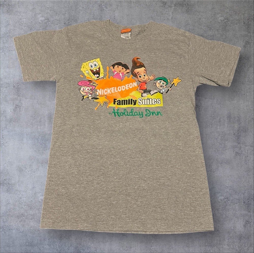 VTG 2005 Y2K Nickelodeon Tee Family Suite Holiday Cartoon RARE Graphic Men Small