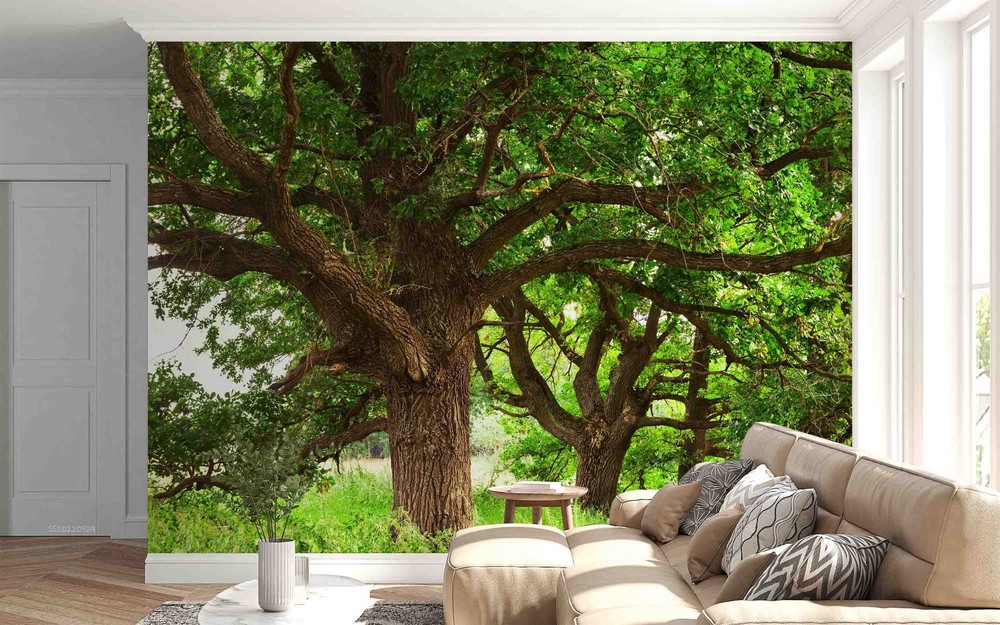3D Forest Summer Landscape Wall Murals Wallpaper Murals Wall Sticker