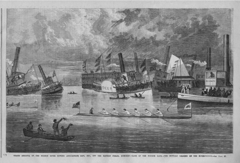 GRAND REGATTA OF THE HUDSON RIVER ROWING ASSOCIATION SIX OARED OUT RIGGER RACE