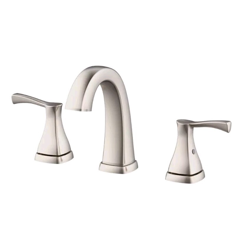 Glacier Bay Calandine 8 in. Widespread 2-Handle Bathroom Faucet Brushed Nickel