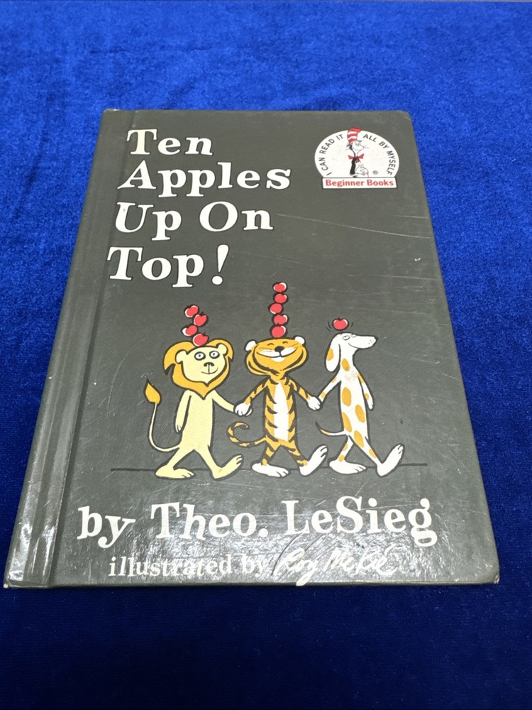 Ten Apples Up On Top Theo LeSieg Beginner Books Book Club Edition Dr Seuss 1961