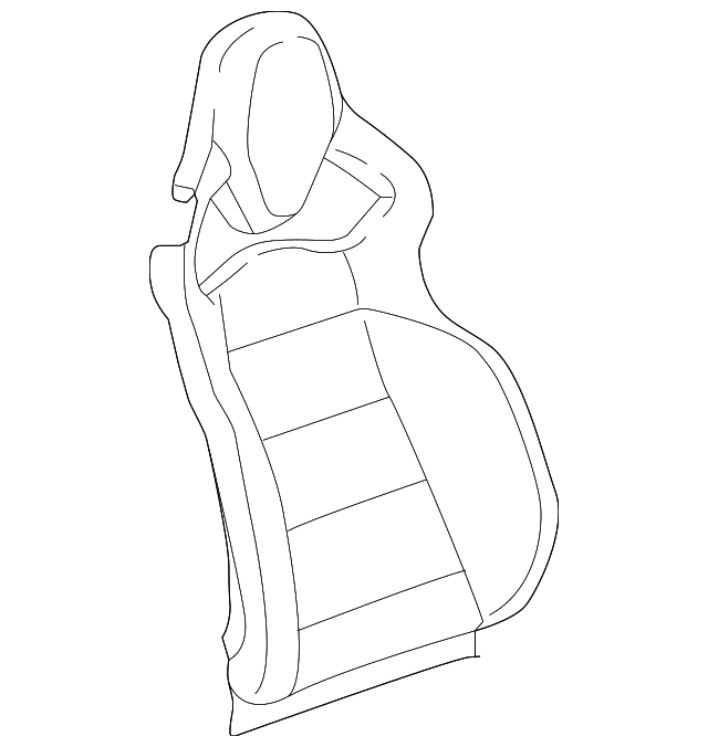 Genuine GM Ash Gray Front Passenger Side Seat Back Cover 84595604