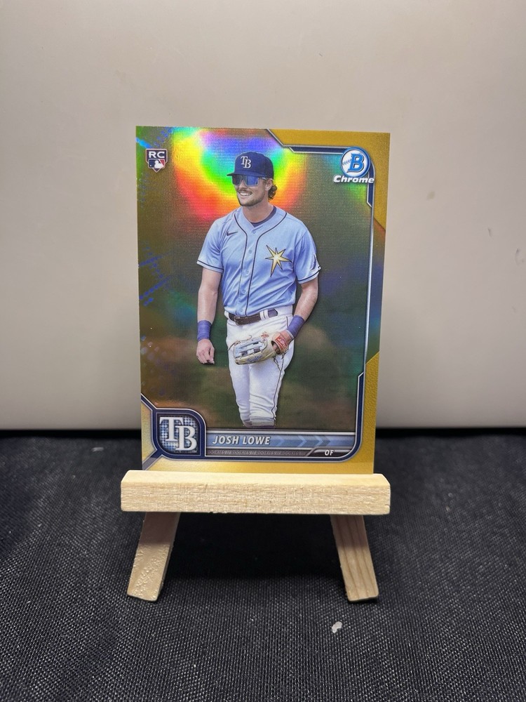 2022 Bowman Chrome RC Josh Lowe 43/50 Gold Refractor RAYS